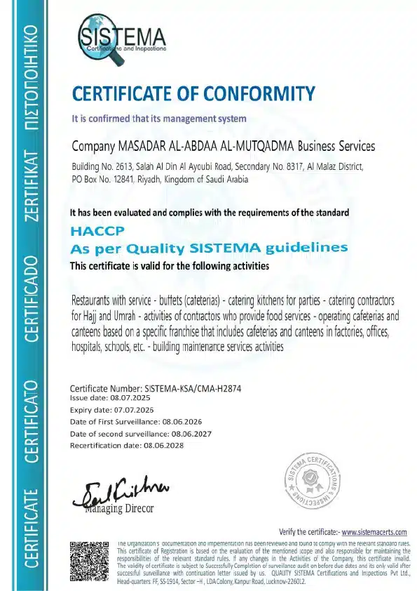 Haccp cert